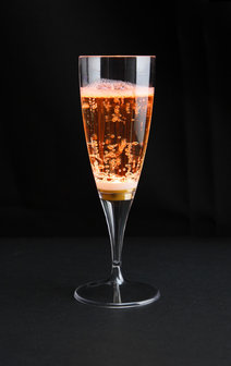 Oranje champagne glas led