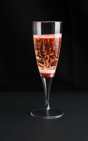 Rood champagneglas