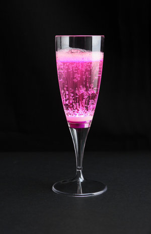 roze champagneglas met led