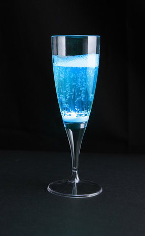 champagneglas blauw led